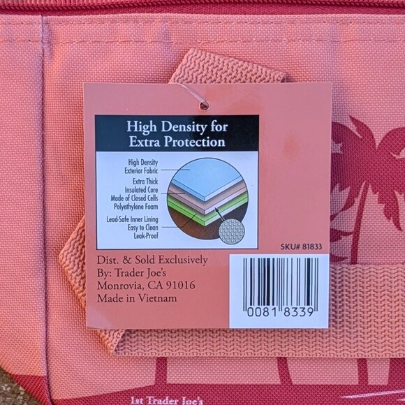 Trader Joe’s Mini Reusable PEACH 🍑 Insulated Cooler Bag -NEW - Picture 4 of 4